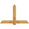 Ekena Millwork Eugene Rough Sawn Timber Gable Bracket, Western Red Cedar, 60"W x 40"H x 6"D x 6"F, 16/12 Pitch GBW060X40X0606EUG00RWR - alternate 1